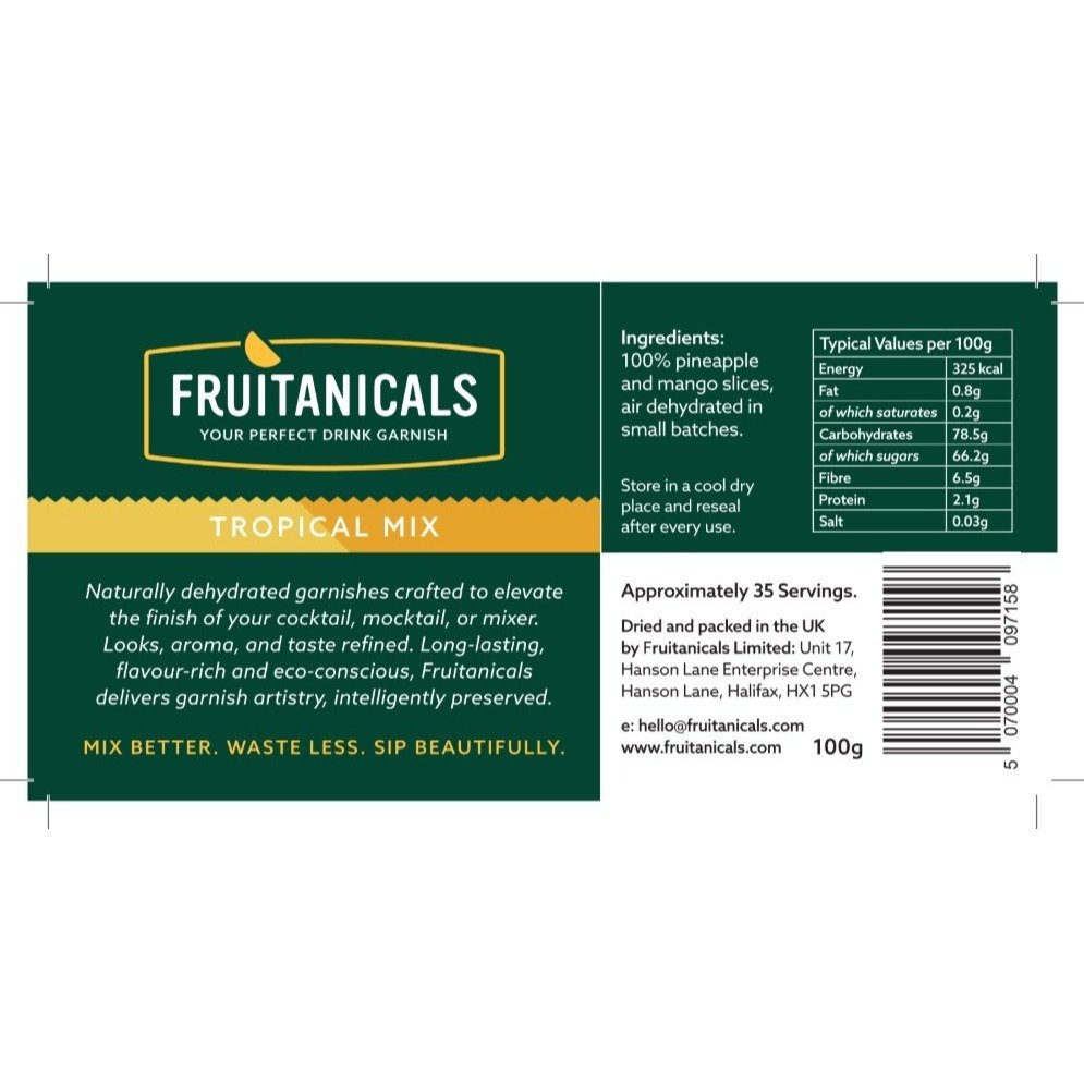 Tropical Mix Back Label